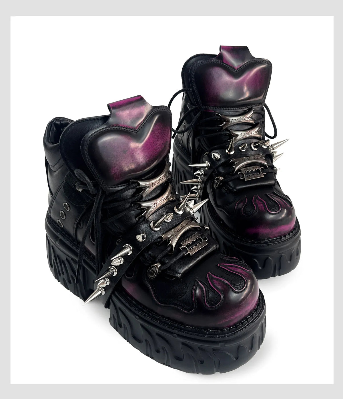 Chain Platform Boots
