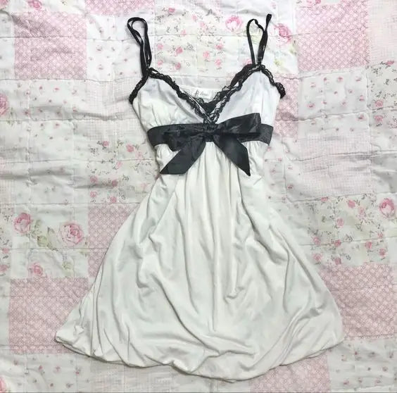 Ruffle Gothic Mini Dress