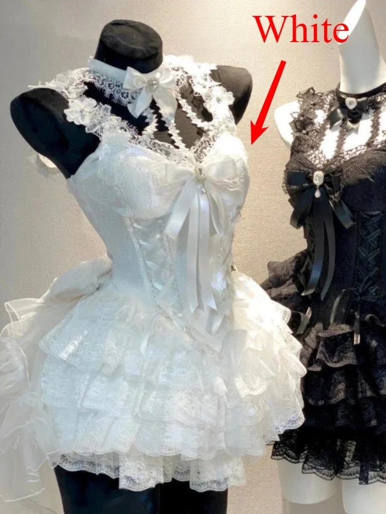 Gothic Lace Mini Dress