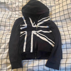 Cropped Union Jack Hoodie