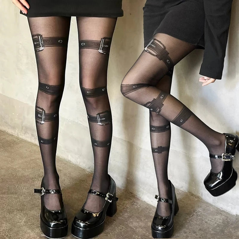 Belt Strap Tights