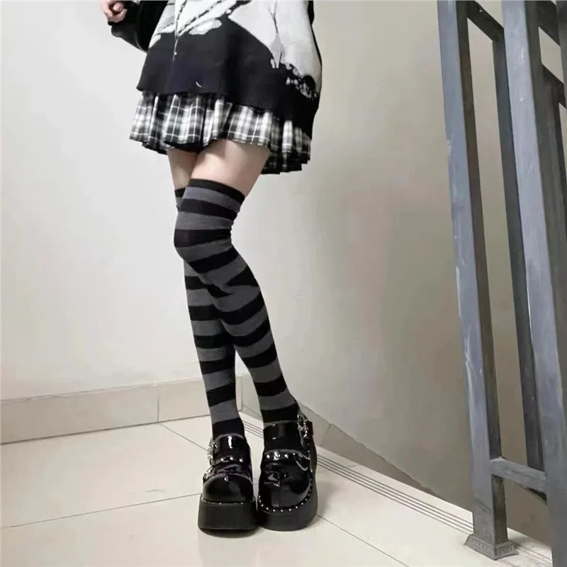 Mismatched Striped Socks