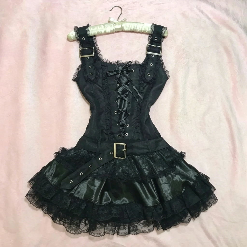 Lace-Up Corset Dress