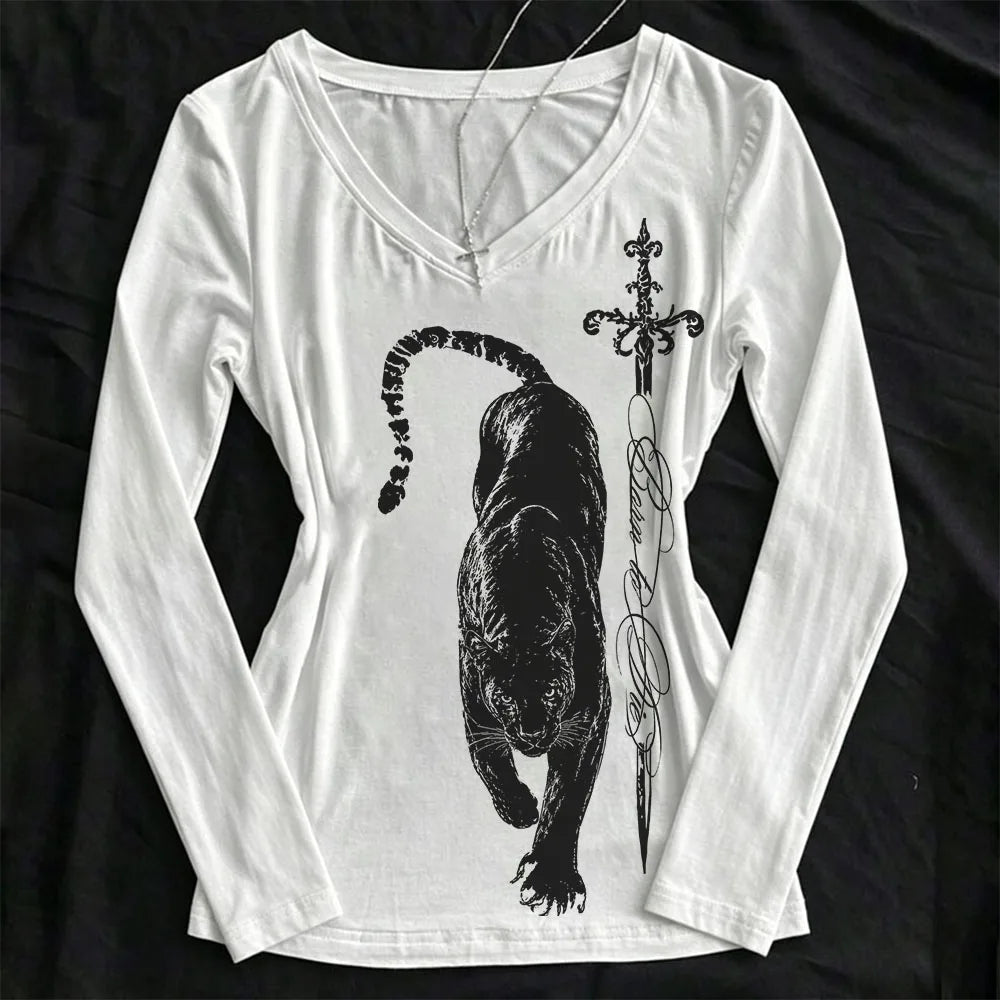 Dragon Print Gothic Top