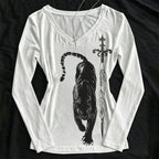 Dragon Print Gothic Top