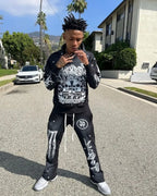 Graphic Print Tracksuit Set