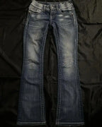 Embroidered Washed Jeans
