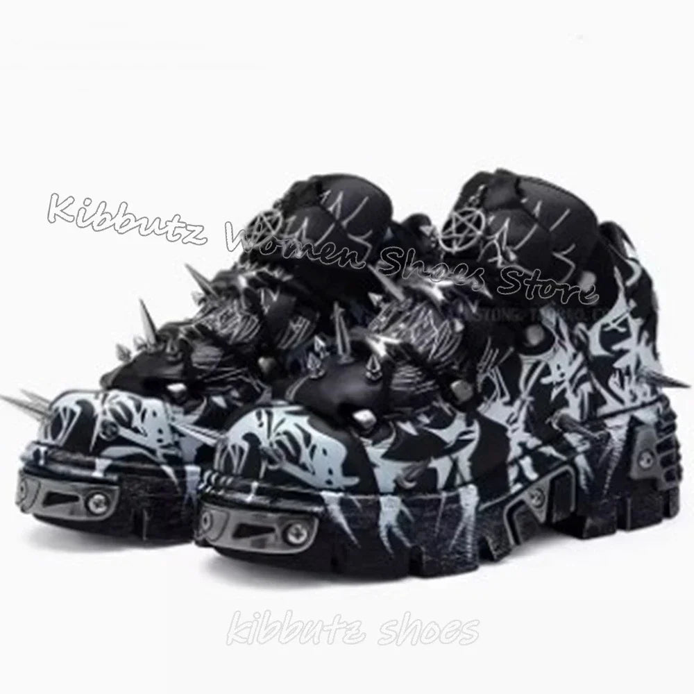 Metal Chain Platform Sneakers