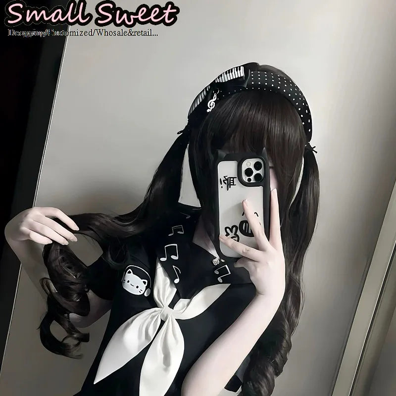Piano Key Lace Headband