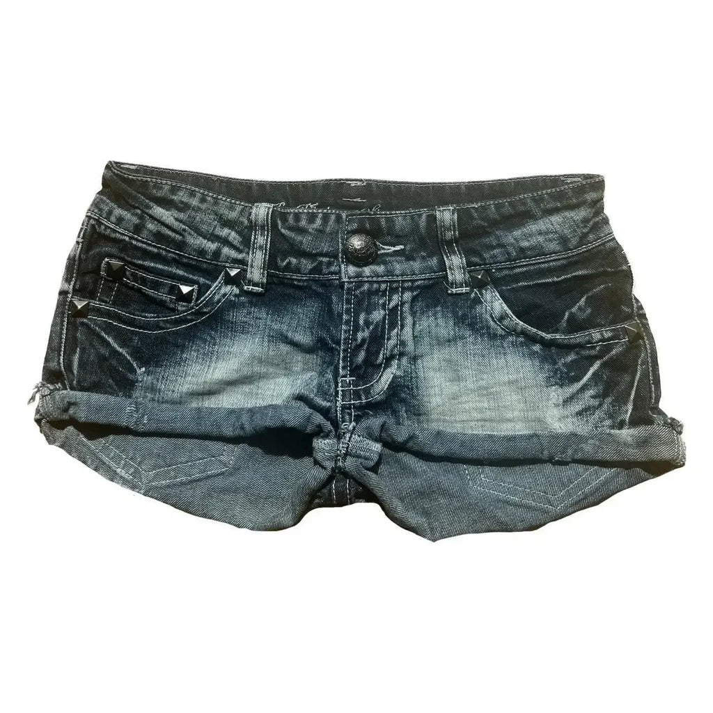 Low-Waist Denim Shorts