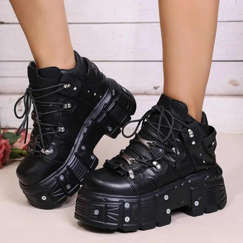 Platform Lace-Up Boots