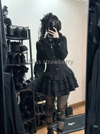 Vintage Gothic Style Lace Up Dress