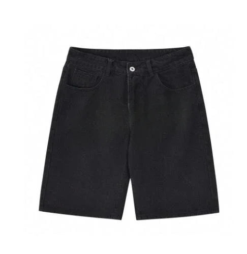 Embroidered Denim Shorts