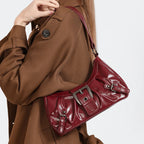 Pleated Hobo Shoulder Bag