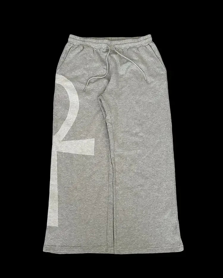 Grey Low-Rise Flare Jeans