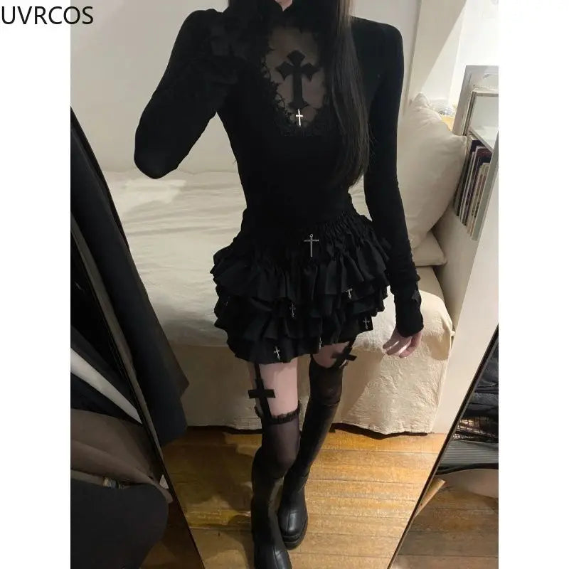 Gothic Two-Piece Skirt Set