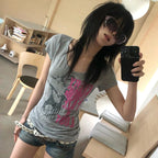 Graphic Print Grunge Tee