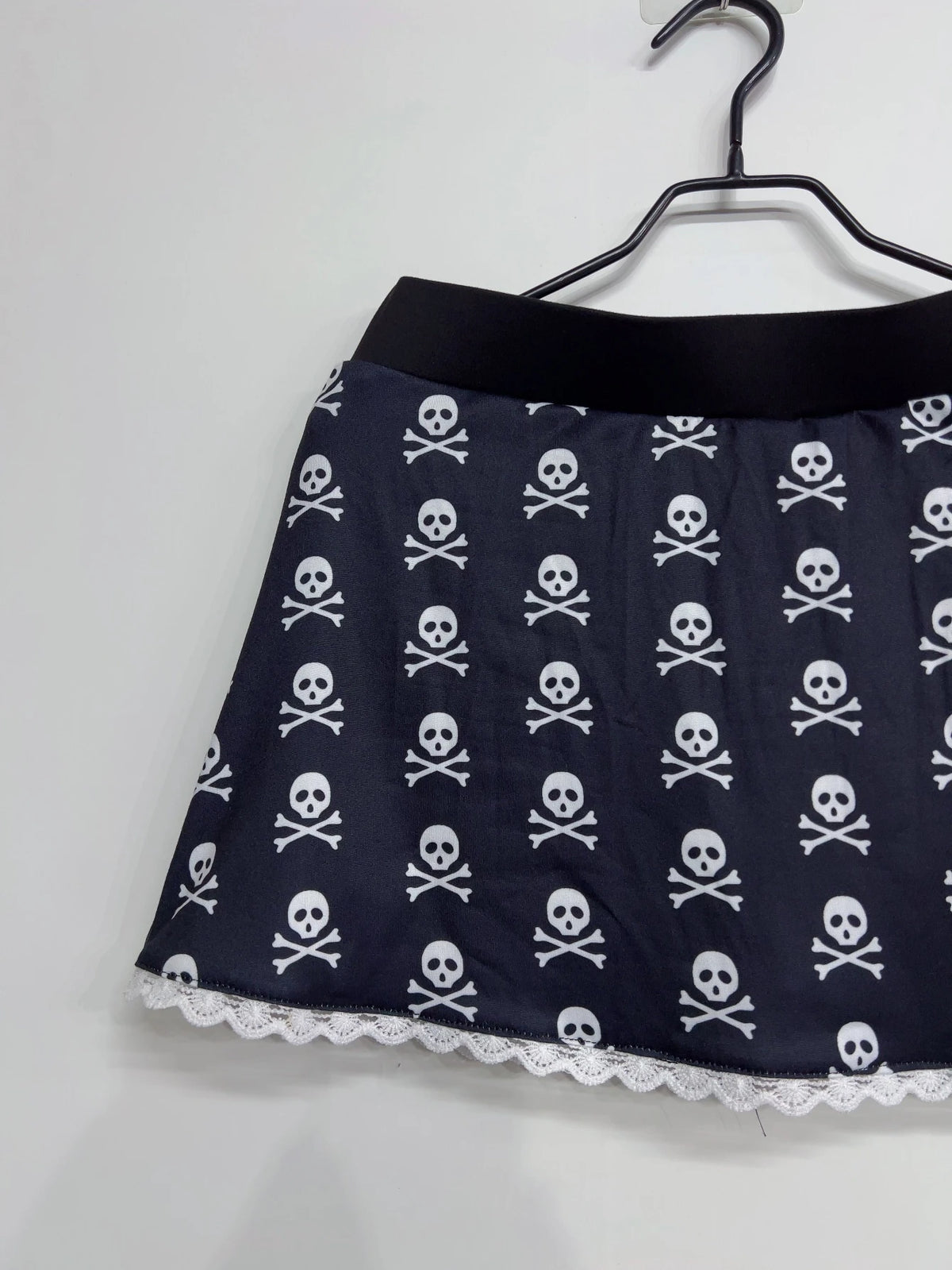 Skull Print Mini Short Skirt