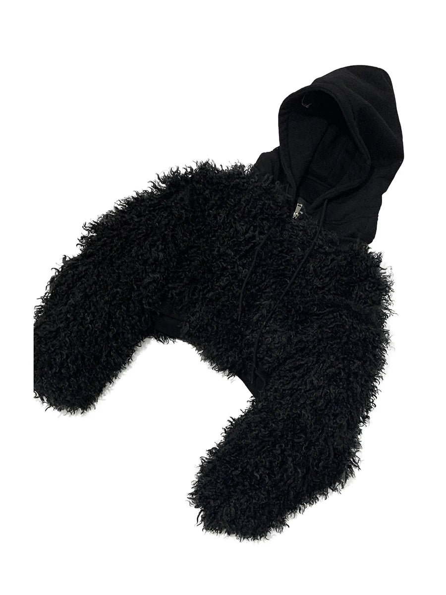Faux Fur Hooded Coat