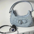 Black Buckle Shoulder Bag