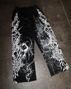 Angel Print Wide-Leg Pants