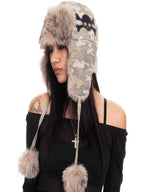 Camo Skull Bomber Hat