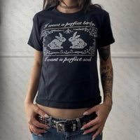 Gothic Rabbit Print Tee
