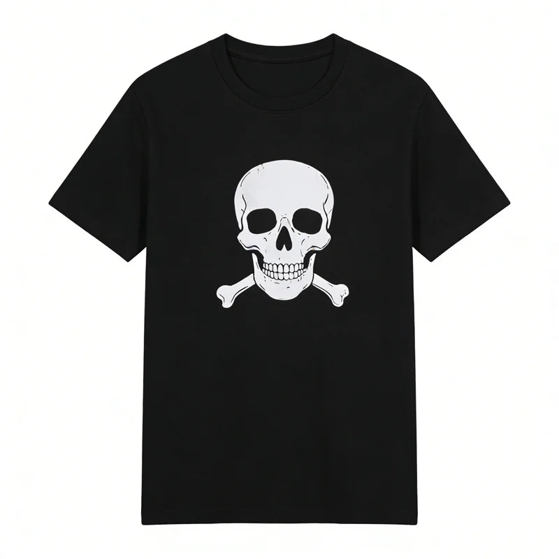 Skull Print Anime Tee