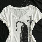 Dragon Print Gothic Top