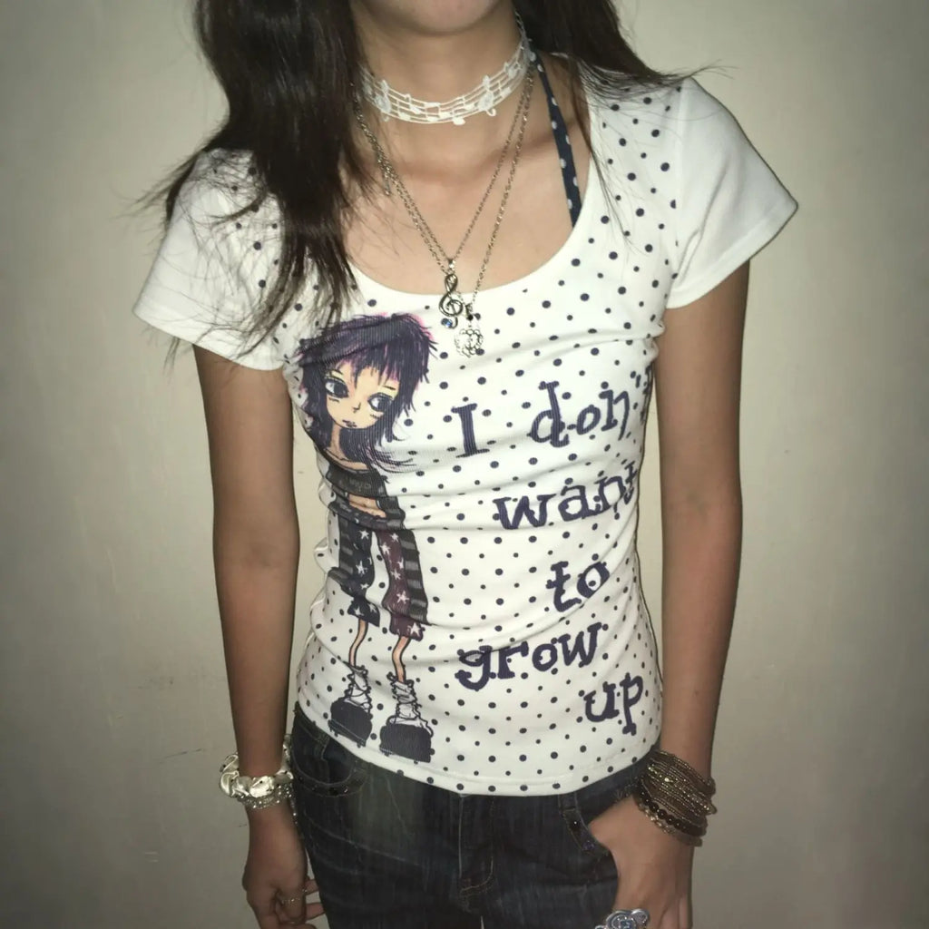 Polka Dot Graphic Tee