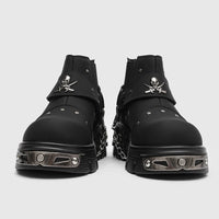 Metal Chain Platform Boots