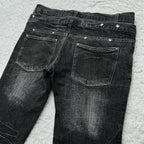 Lace-Up Flare Jeans