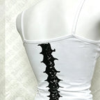 Skeleton Print Backless Top