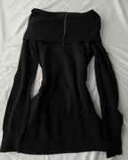 One-Shoulder Knit Mini Dress