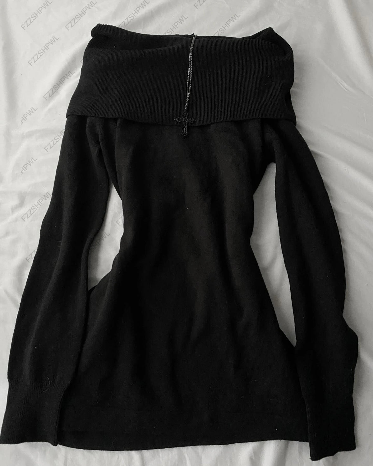 One-Shoulder Knit Mini Dress