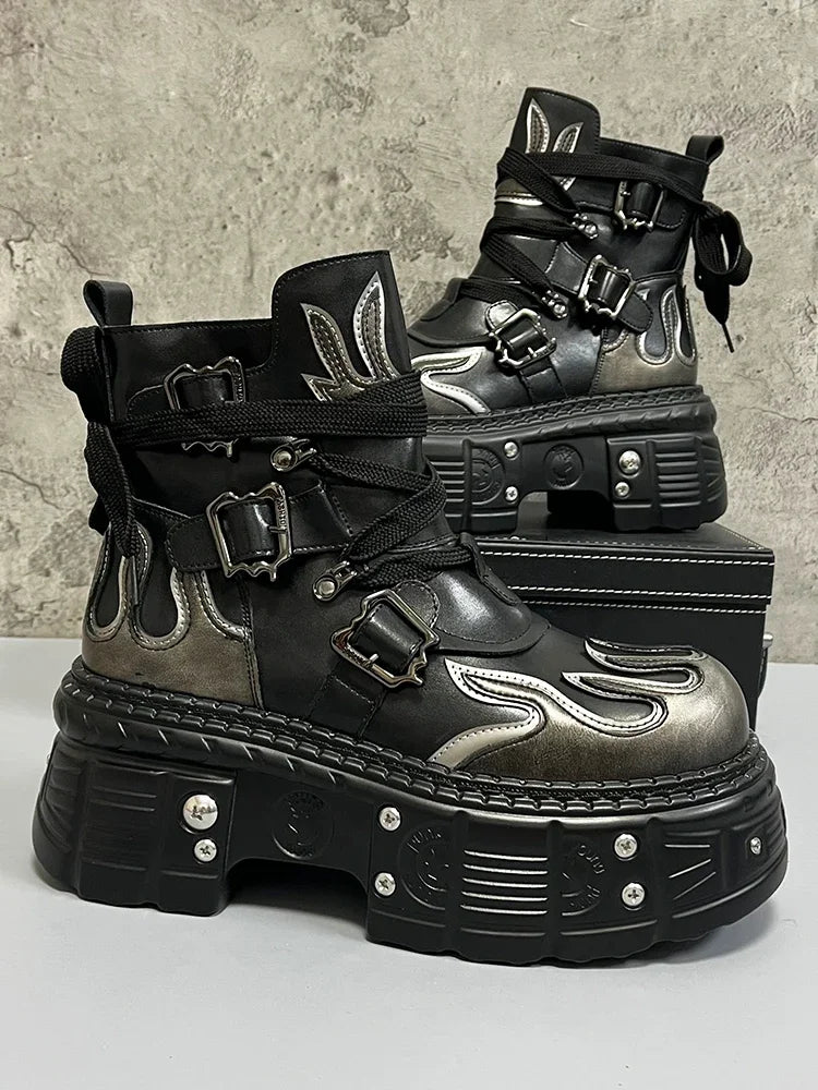 Platform High-Top Boots