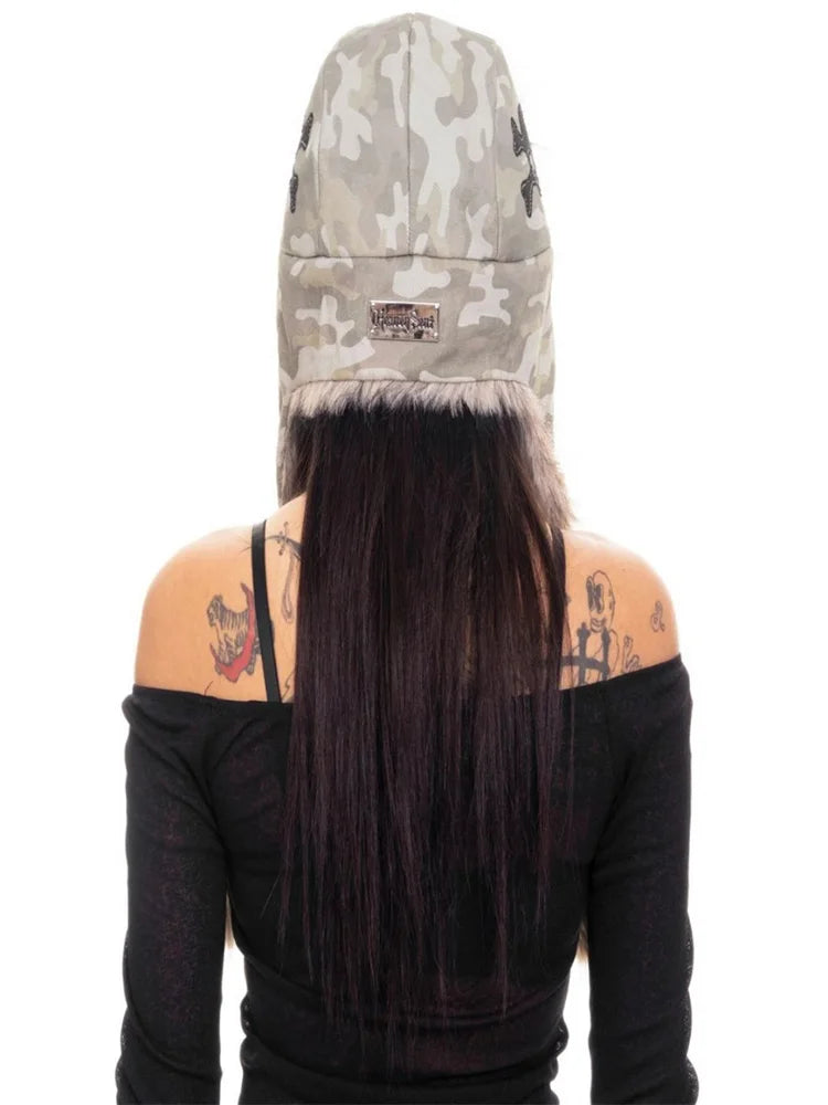 Camo Skull Bomber Hat