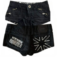 Low-Waist Denim Shorts