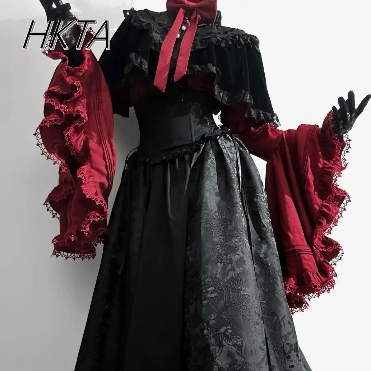 Gothic Ruffle Umbrella Dress