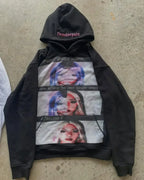 Grunge Print Oversized Hoodie