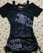 Skeleton Print Gothic Tee
