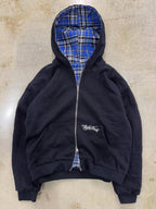 Reversible Plaid Zip-Up Hoodie