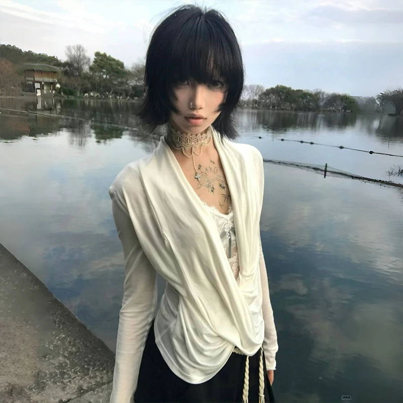 Cross Print Long Sleeve Tee
