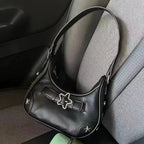 Black Buckle Shoulder Bag