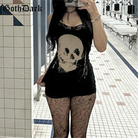 Skull Print Bodycon Dress