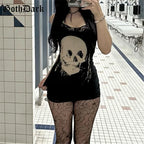 Skull Print Bodycon Dress