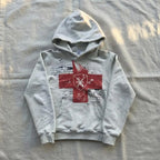 Cross Print Hoodie