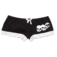 Skull Print Lace Shorts