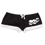 Skull Print Lace Shorts
