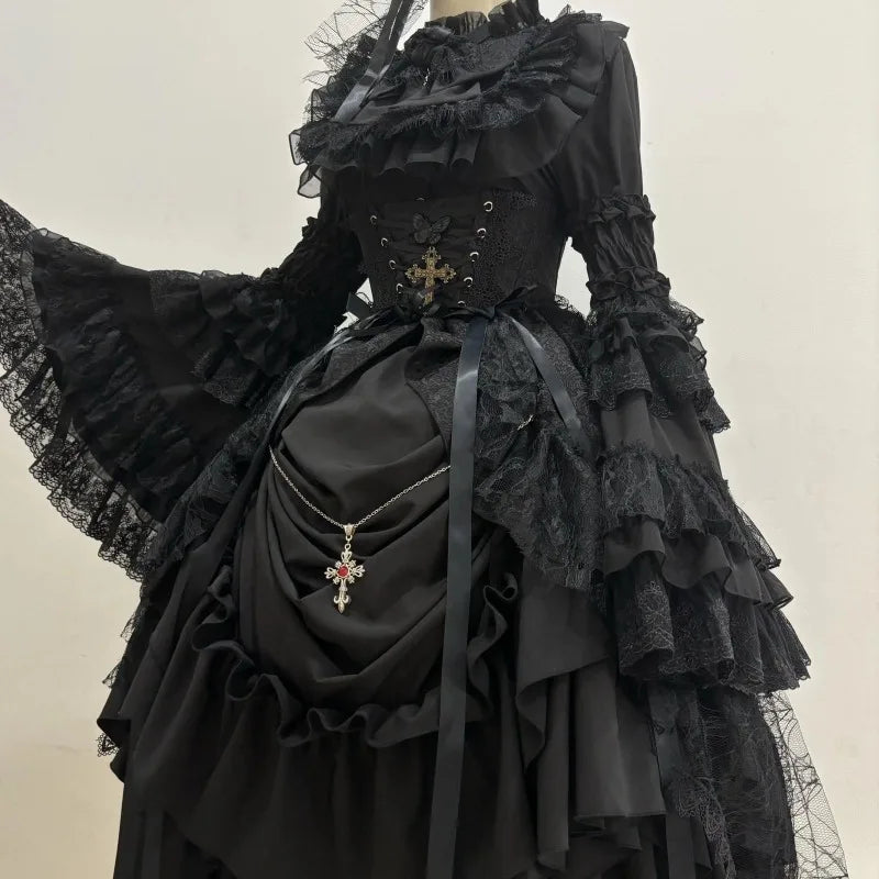 Gothic Lolita Ruffle Dress